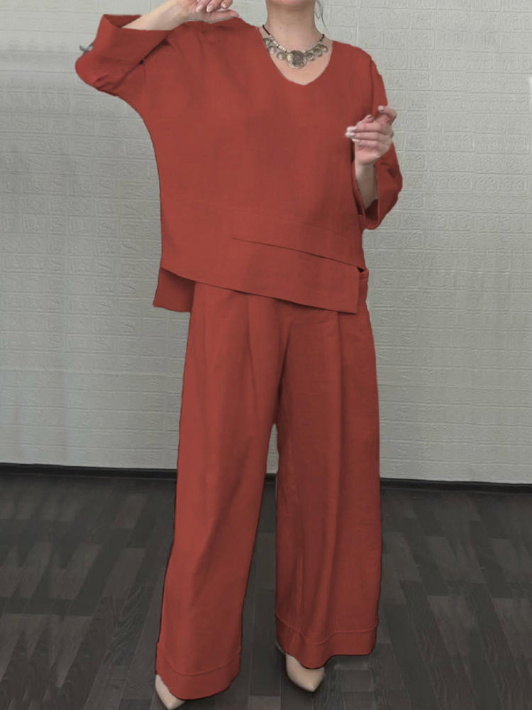 Renaya™ — Entspanntes Set aus Baumwolle & Leinen