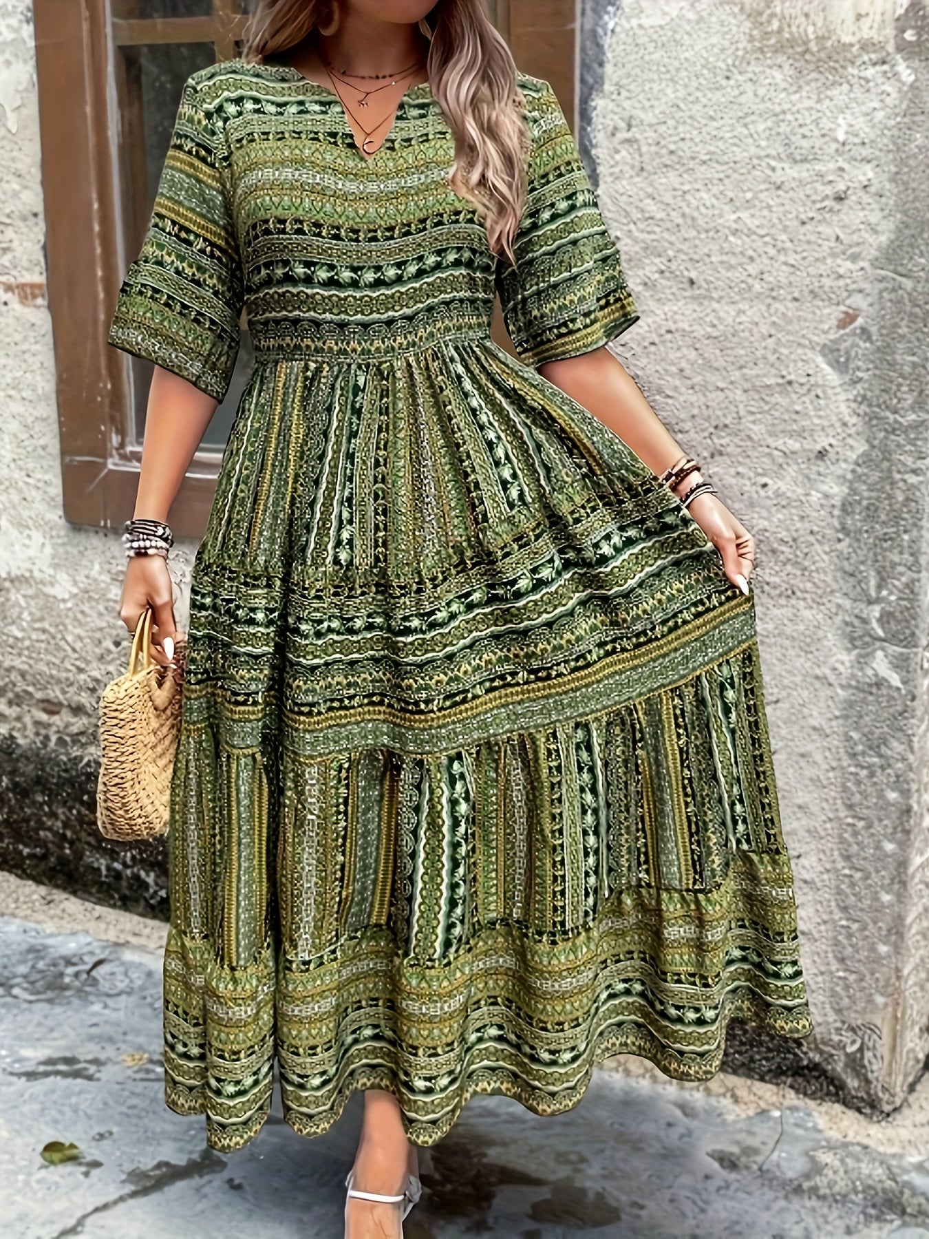 SYLPHA I BOHO KLEID MIT ETHNO-PRINT