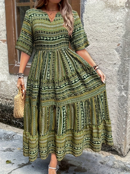 SYLPHA I BOHO KLEID MIT ETHNO-PRINT