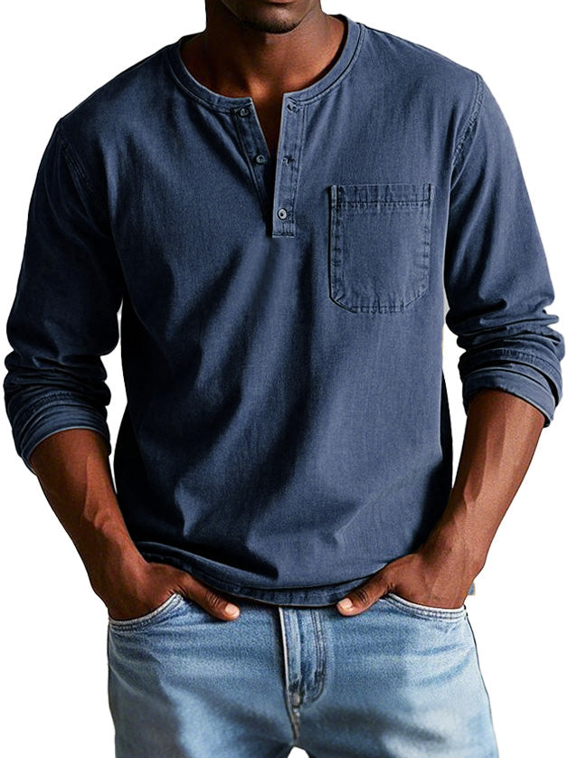 ROLAND I LÄSSIGES HENLEY-LANGARMSHIRT