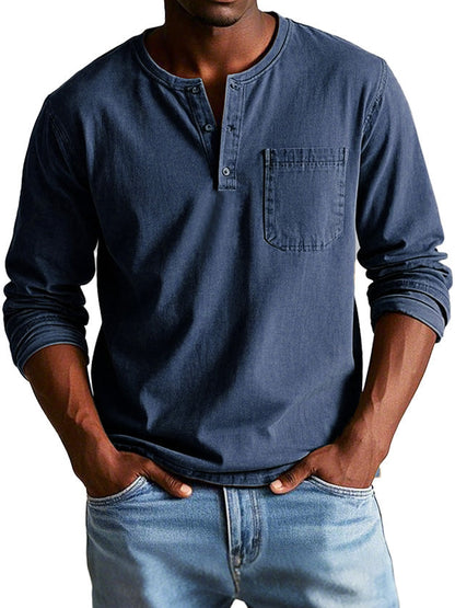 ROLAND I LÄSSIGES HENLEY-LANGARMSHIRT