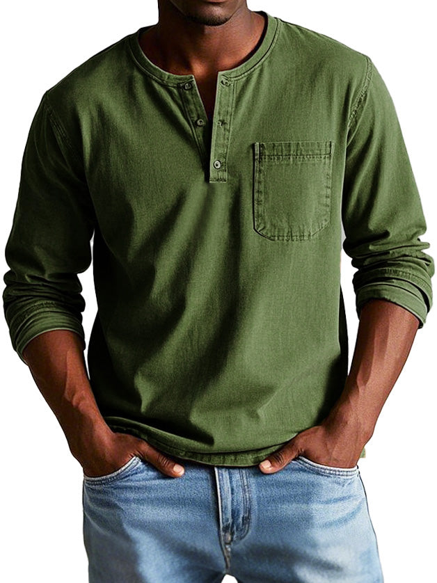 ROLAND I LÄSSIGES HENLEY-LANGARMSHIRT