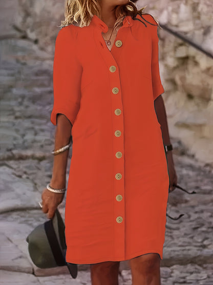 WILHELMINE I KLASSISCHES KLEID MIT KNÖPFEN