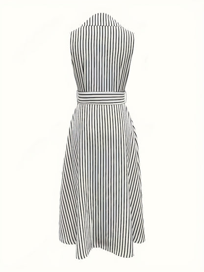 ANSWINA I GESTREIFTES VINTAGE MIDIKLEID