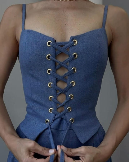 Romy™ — Zweiteiliges Set mit Top und Weitgeschnittene Hose