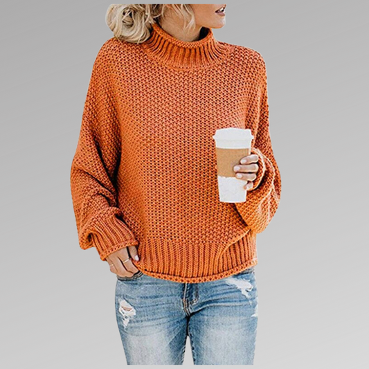 EMMA I ROLLKRAGEN-STRICKPULLOVER