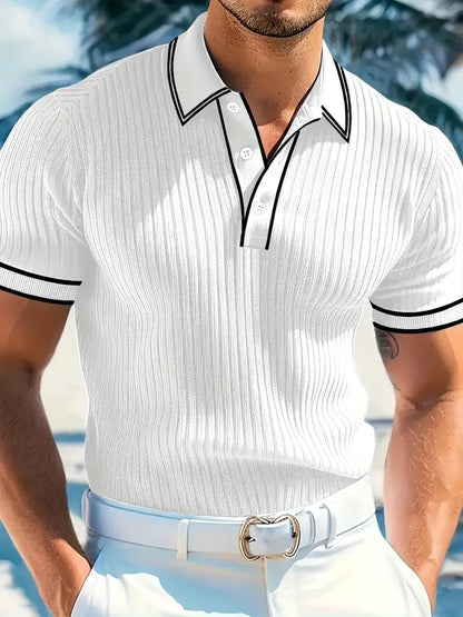 SEBASTIAN I STRUKTURIERTES POLOSHIRT
