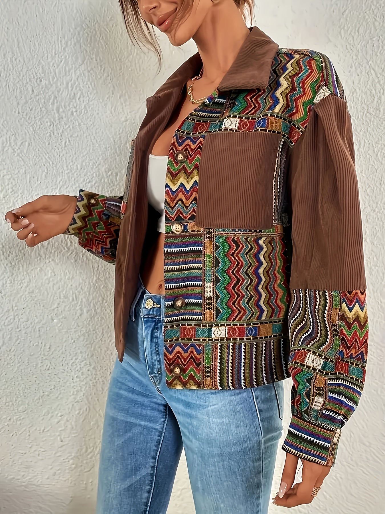 ZELINA I KORDJACKE MIT ETHINENDRUCK