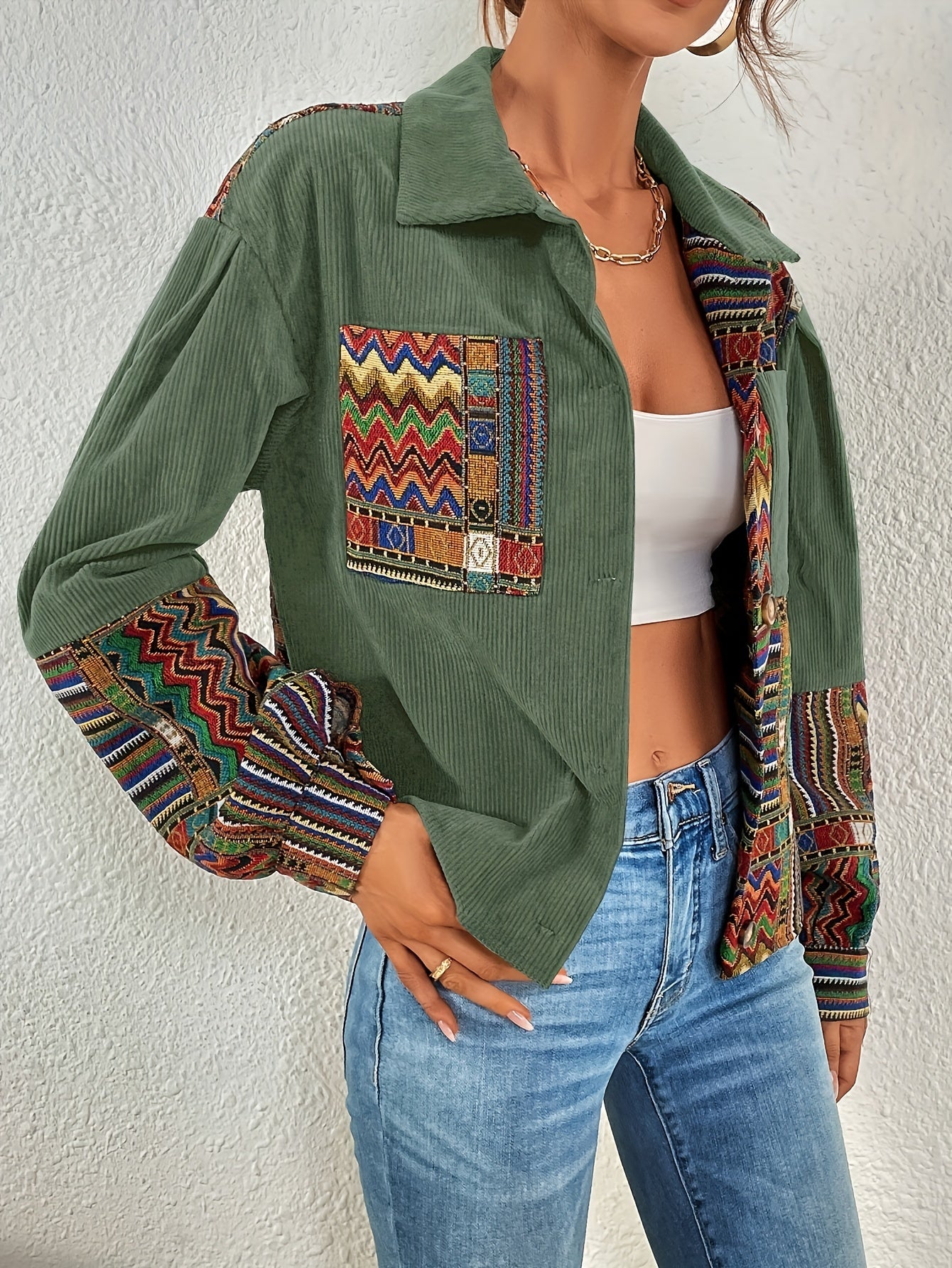 ZELINA I KORDJACKE MIT ETHINENDRUCK