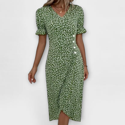 LEDA I KLASSISCHES KLEID MIT V-AUSSCHNITT