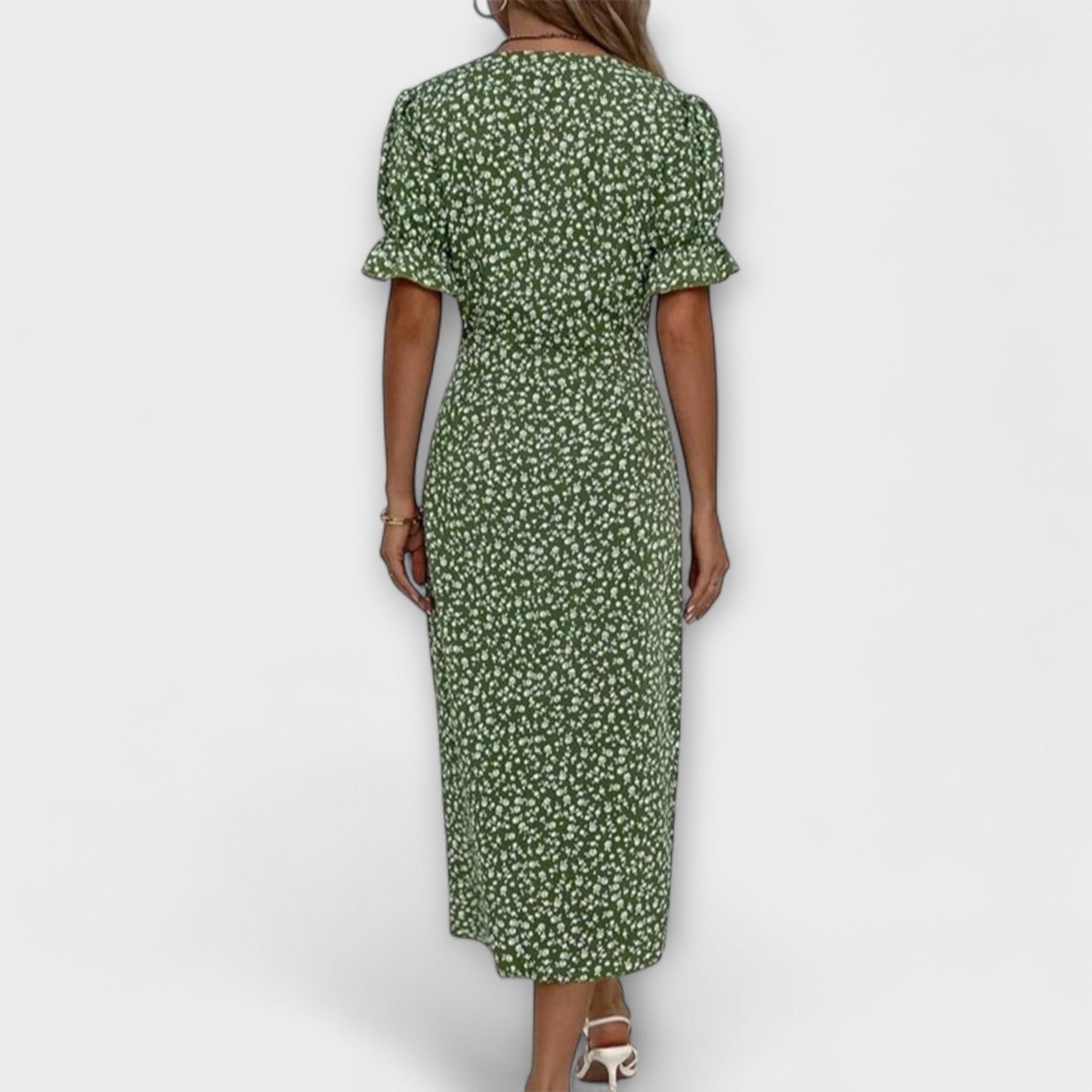 LEDA I KLASSISCHES KLEID MIT V-AUSSCHNITT