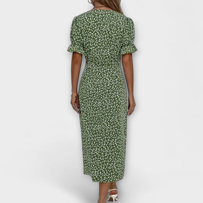 LEDA I KLASSISCHES KLEID MIT V-AUSSCHNITT