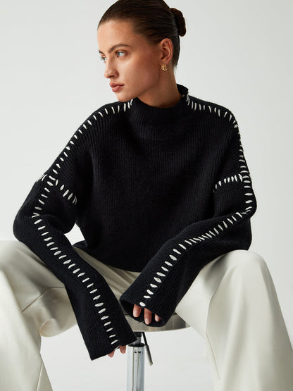 RIA I ROLLKRAGEN-STRICKPULLOVER