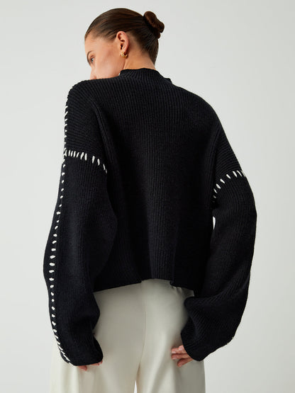 RIA I ROLLKRAGEN-STRICKPULLOVER