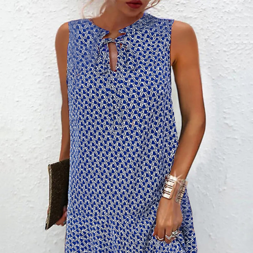 MARIT I ÄRMELLOSES VINTAGE-KLEID