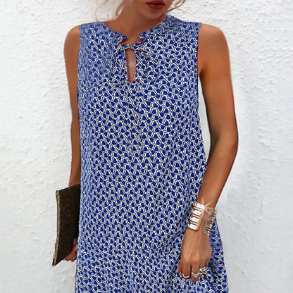 MARIT I ÄRMELLOSES VINTAGE-KLEID