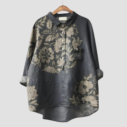 BERNHILDE I RETRO-FLORALE BLUSE
