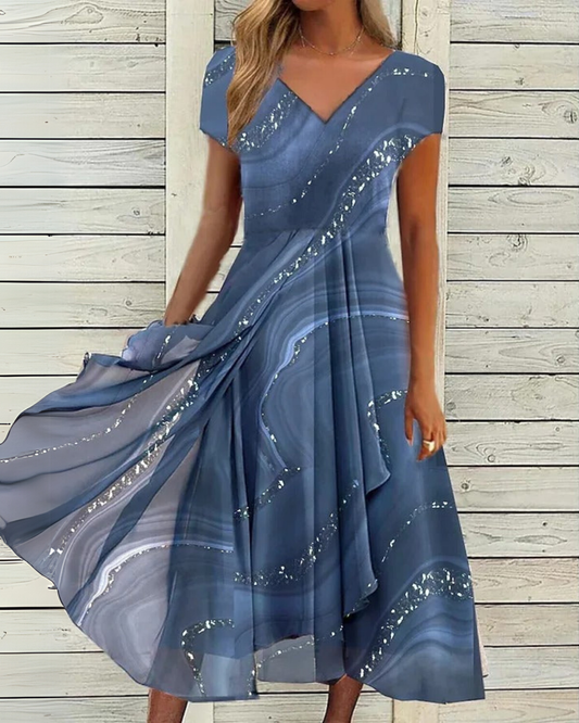 Naomi | Midi-Kleid mit V-Ausschnitt