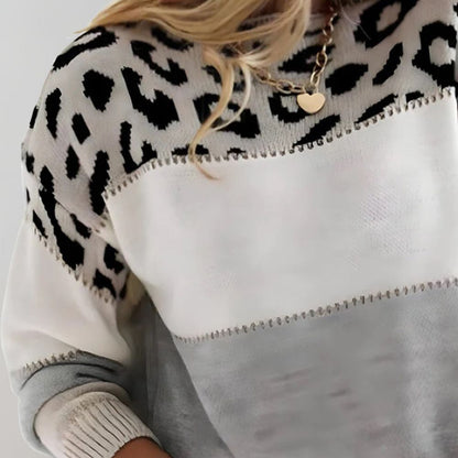 PAULINE I PULLOVER MIT LEOPARDENMUSTER