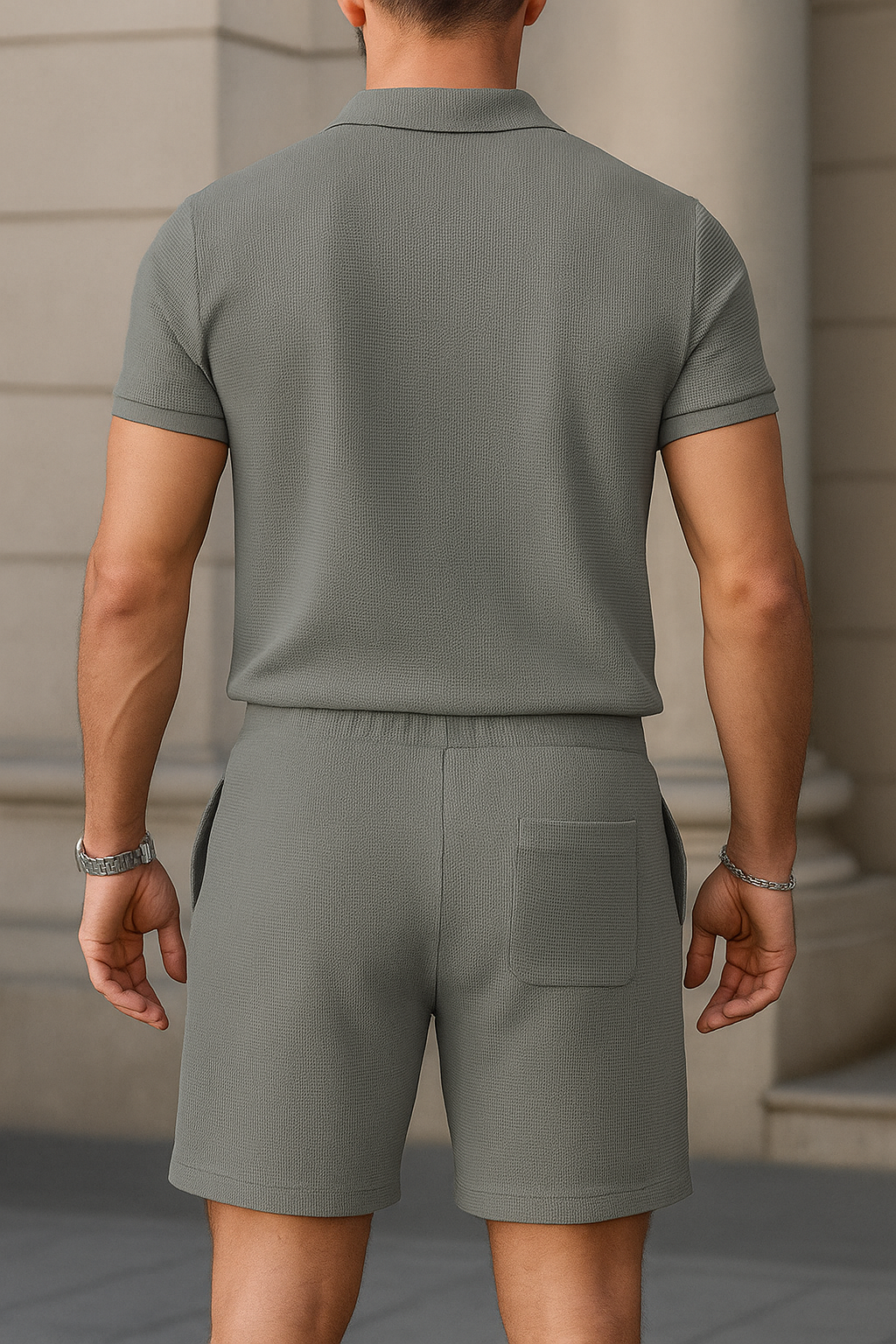 ALOIS I MODISCHES POLOSHIRT UND SHORT SET