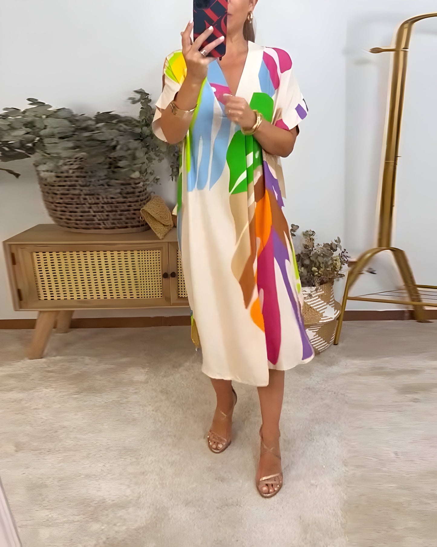 ROSALINE I KLEID MIT TROPENMUSTER