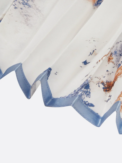 HALSTON I ELEGANTES MAXIKLEID MIT PUFFÄRMELN