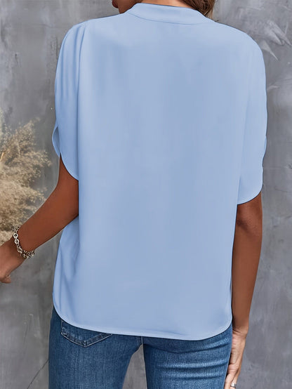 BELLA I KLASSISCHE BLUSE MIT V-AUSSCHNITT