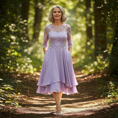 ELWINE I TRENDIGES KLEID MIT 3/4 ÄRMELN