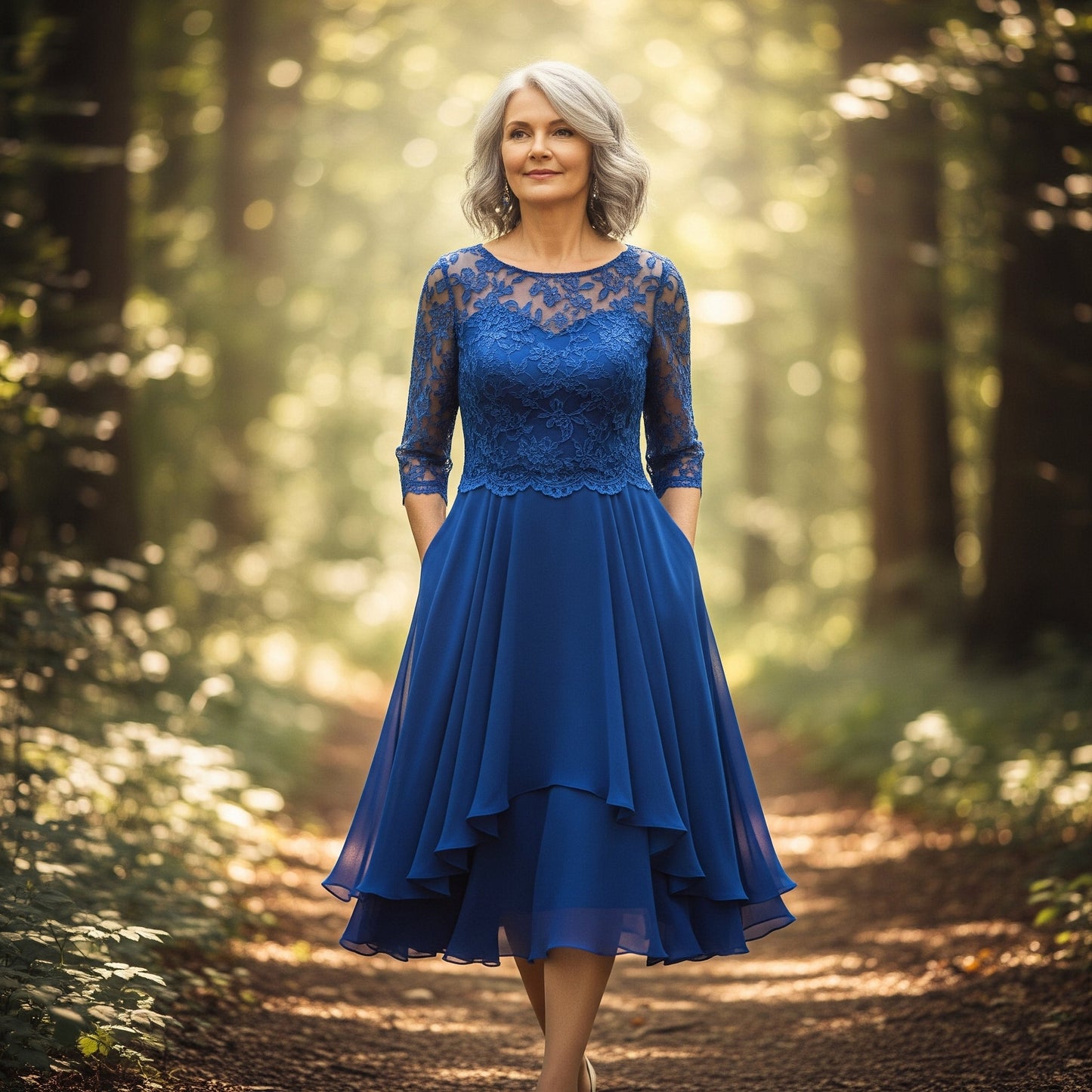 ELWINE I TRENDIGES KLEID MIT 3/4 ÄRMELN