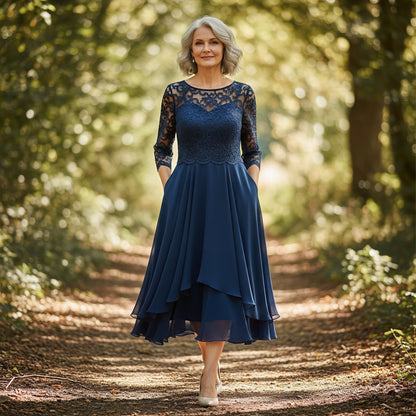 ELWINE I TRENDIGES KLEID MIT 3/4 ÄRMELN