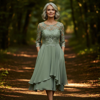 ELWINE I TRENDIGES KLEID MIT 3/4 ÄRMELN