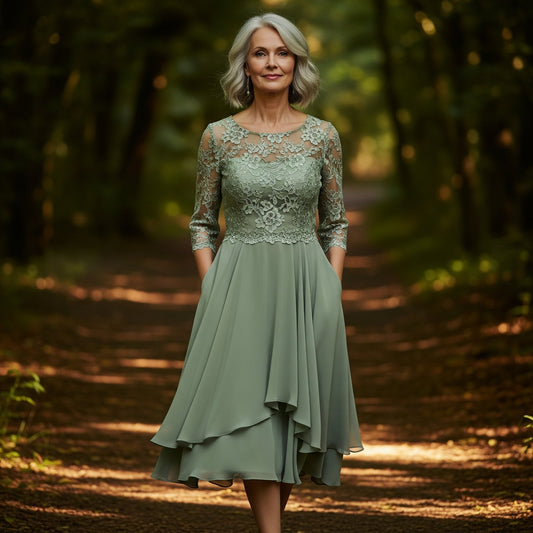 ELWINE I TRENDIGES KLEID MIT 3/4 ÄRMELN