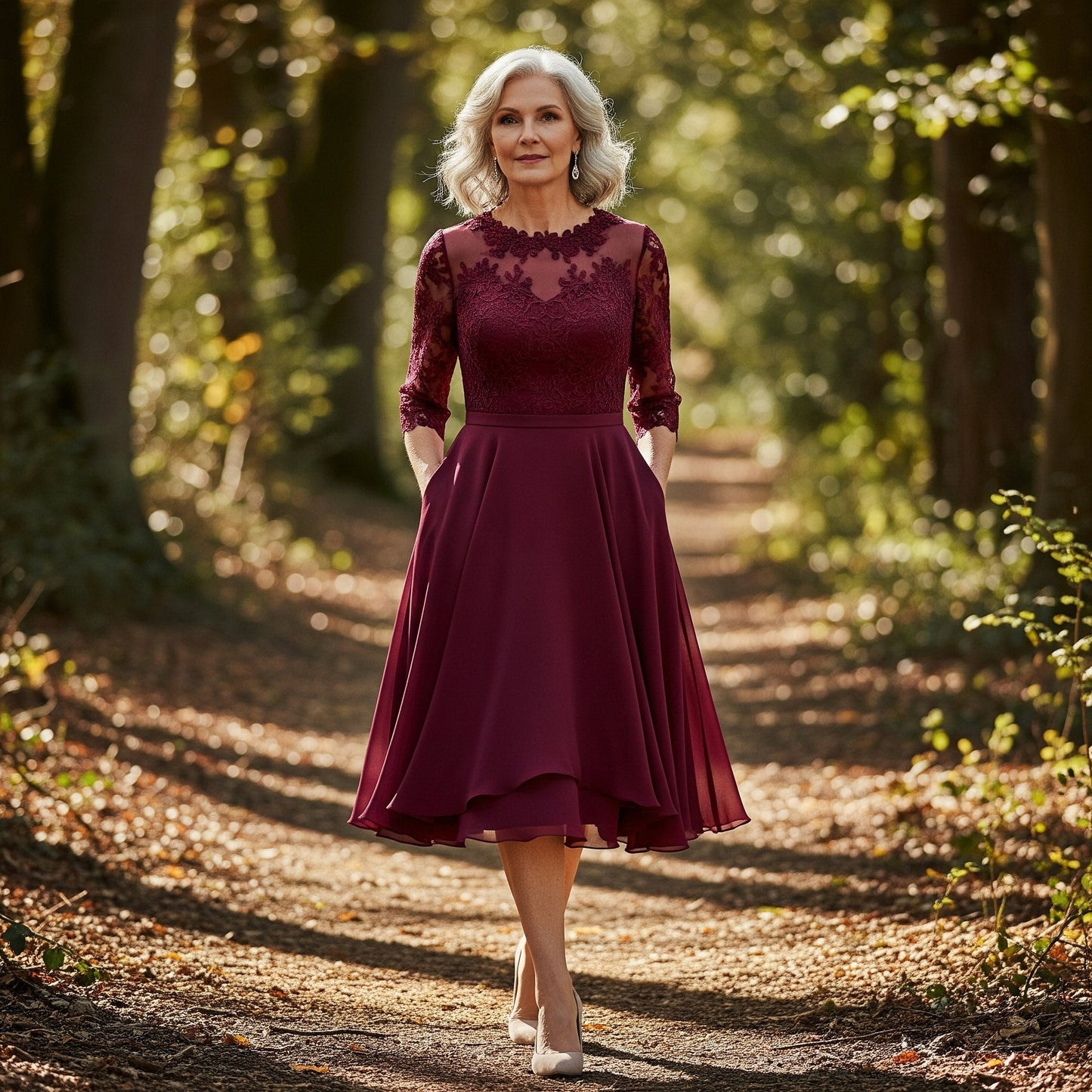 ELWINE I TRENDIGES KLEID MIT 3/4 ÄRMELN