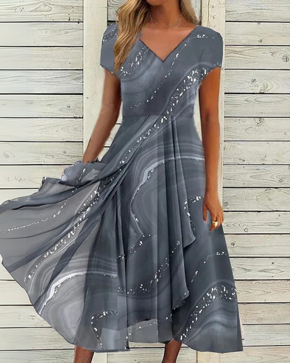Naomi | Midi-Kleid mit V-Ausschnitt