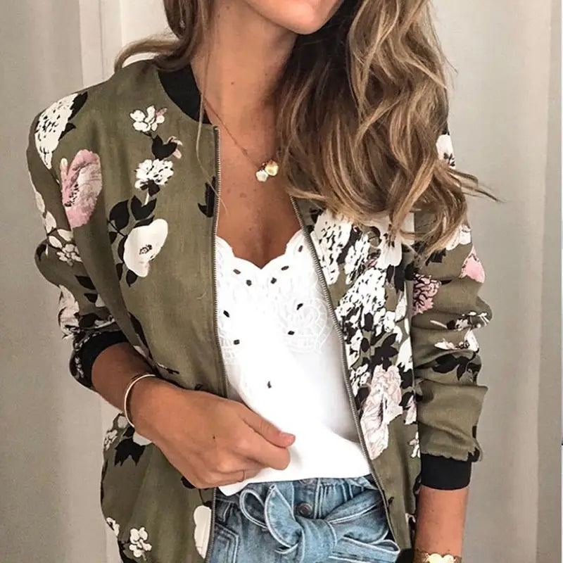 HAZEL I BOMBERJACKE MIT BLUMENPRINT