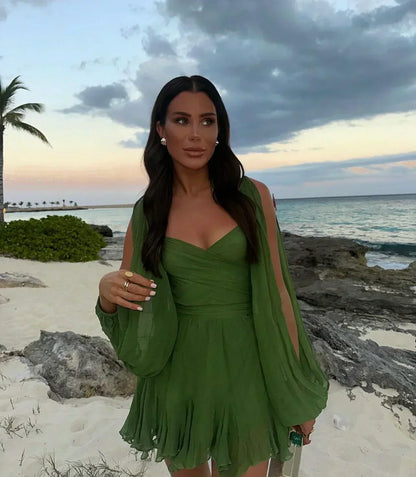 XENXA I MINIKLEID MIT ELEGANTEN ÄRMELN