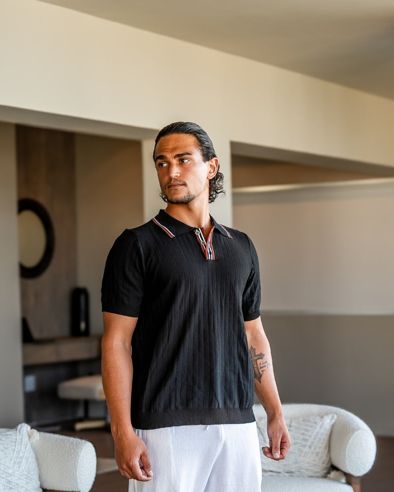 EGON I KLASSISCH GESTRICKTES POLOSHIRT