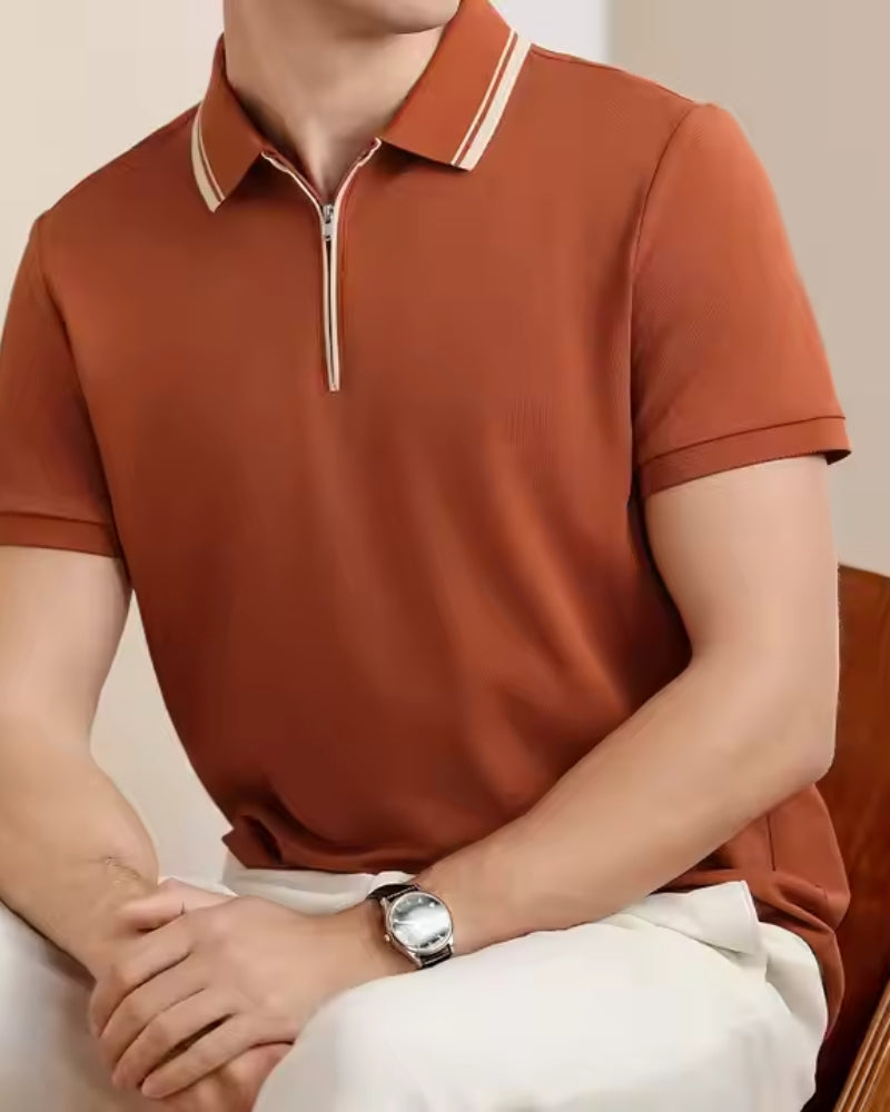BASTIAN I ELEGANTES POLOSHIRT MIT VIERTELREISSVERSCHLUSS