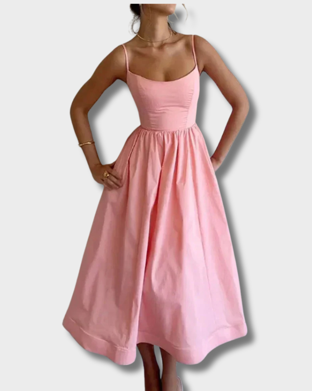 JOVIE I LUXURIÖSES MIDIKLEID