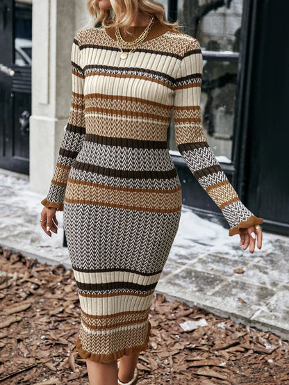 FIORA I ELEGANTES STRICKPULLOVER-KLEID