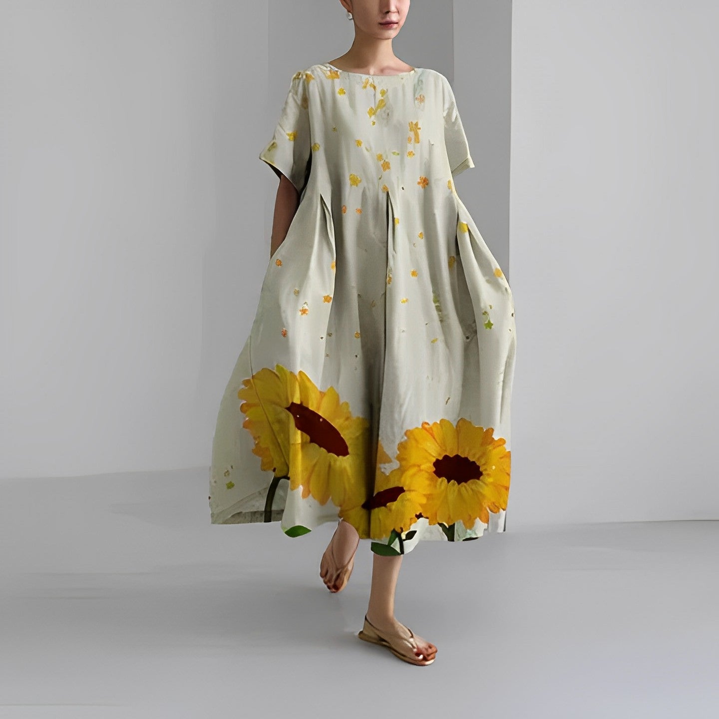 DAISY I ELEGANTES SWING-MIDIKLEID