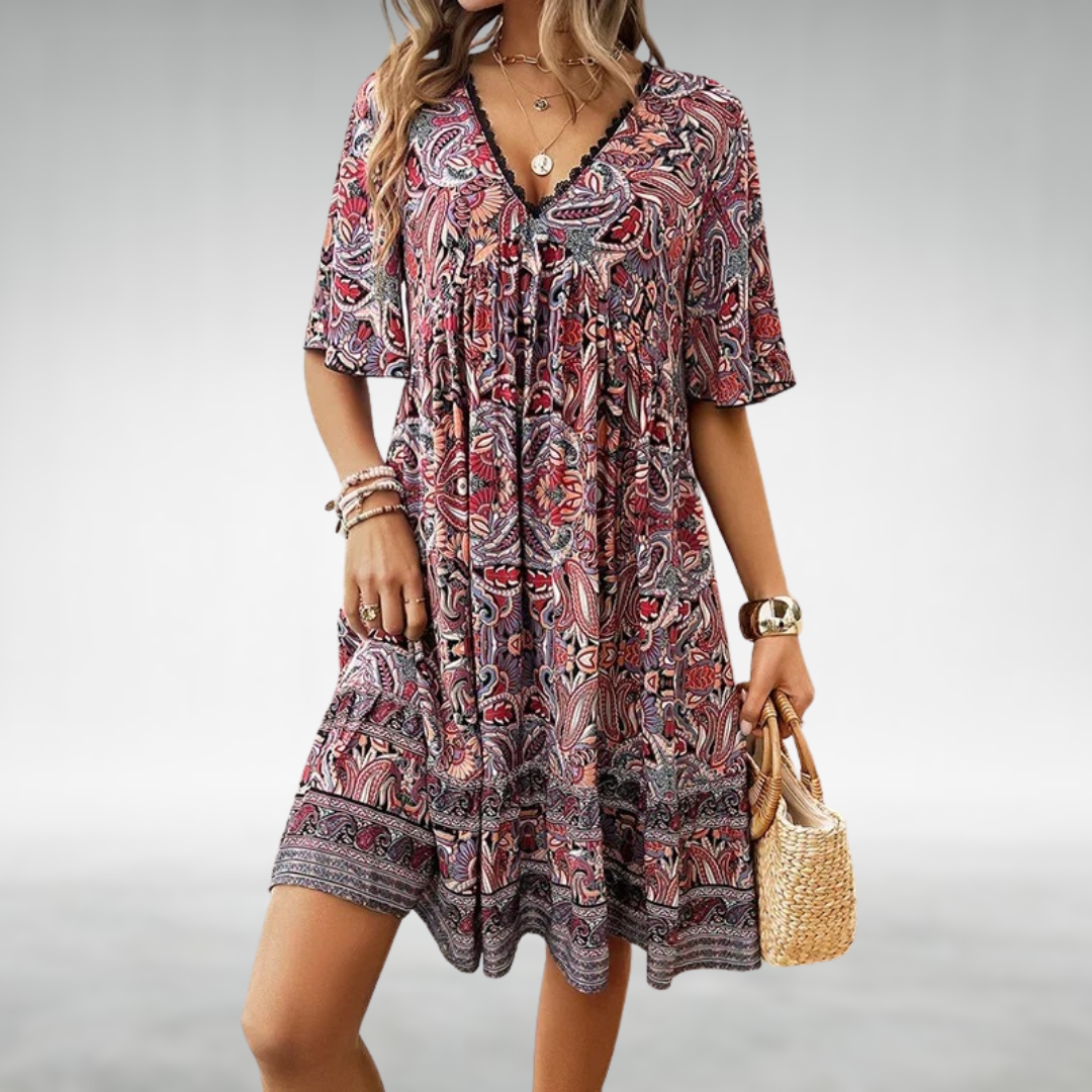 SAYLOR I BOHO-SOMMERKLEID MIT PAISLEY-DRUCK