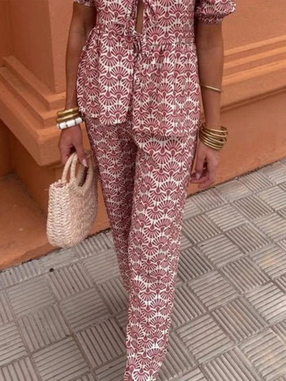 URSULA I BEDRUCKTES OBERTEIL UND HOSE SET