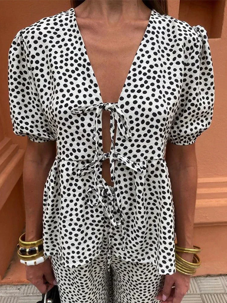 URSULA I BEDRUCKTES OBERTEIL UND HOSE SET