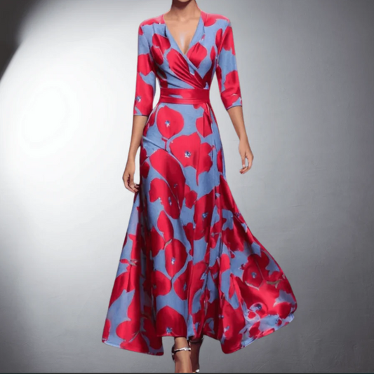 ZOE I KLASSISCHES FLORALES MAXIKLEID