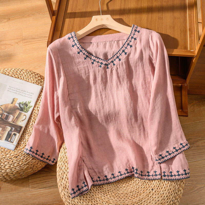 IRMENGARD I BEQUEME BLUSE MIT V-AUSSCHNITT