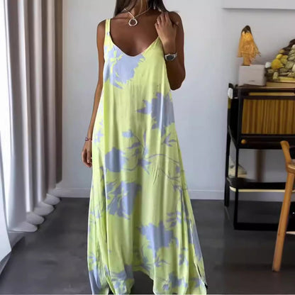 KYRA I FLIESENDES MAXIKLEID MIT BLUMENMUSTER