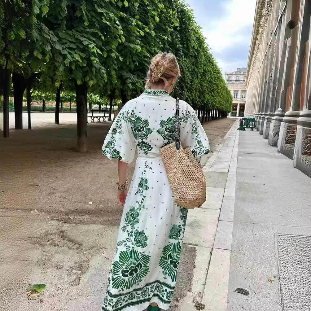 ISAY I MAXI-HEMDKLEID MIT BLUMENMUSTER