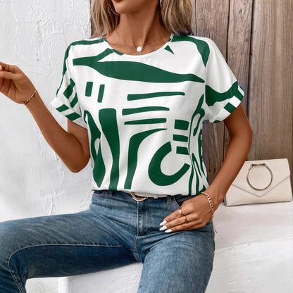 BERNHILDE I KLASSISCHE BEDRUCKTE BLUSE