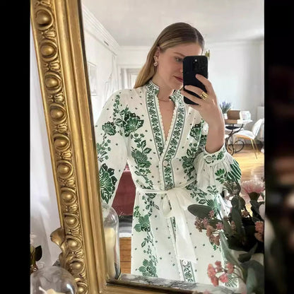 ISAY I MAXI-HEMDKLEID MIT BLUMENMUSTER